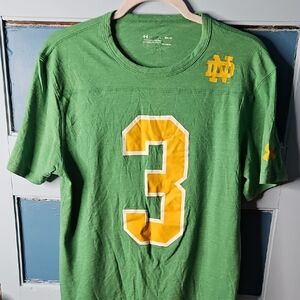 Under Armour Green and Yellow Men's Jersey Tee Medium